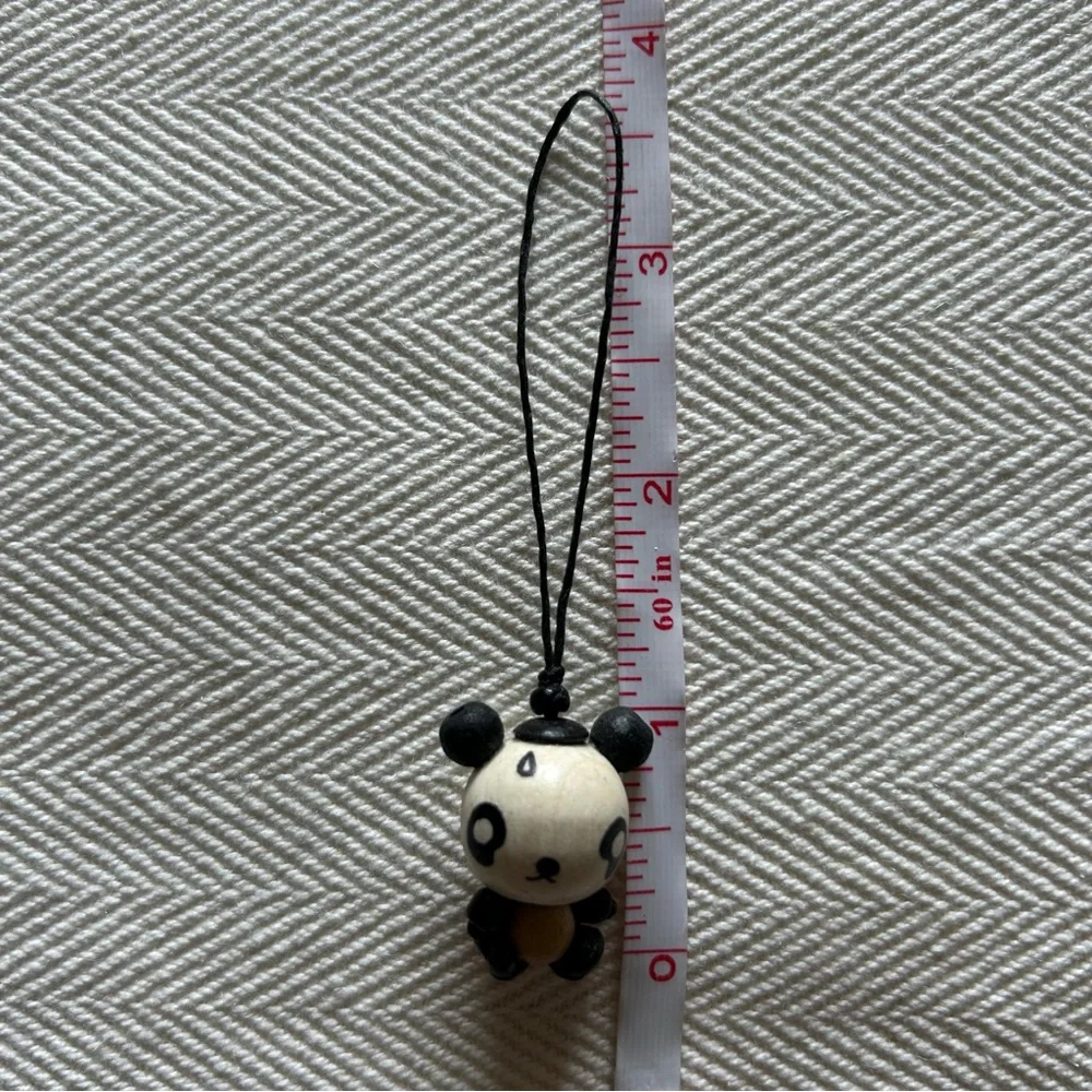 Vintage Japanese Panda Bear Bag or Phone Charm Key Chain Key Ring Backpack
